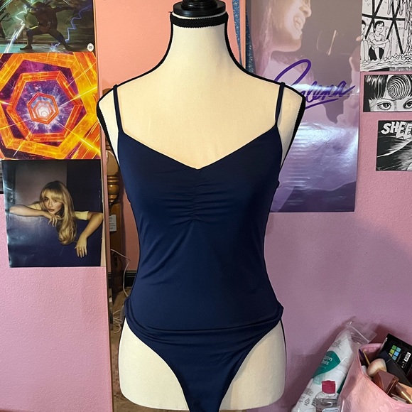 sws contour Tops - Elegant Navy Bodysuit